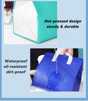 Sacs d'emballage pour café personnalisés avec logo, bande adhésive économique, non tissés, sacs isothermes pour la restauration rapide, impression personnalisée