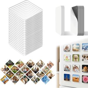 Ensemble d'aimants de réfrigérateur DIY en acrylique transparent, style amusant, avec dos adhésif, cadres photo découpés pour la décoration de cuisine, de fête ou de bureau - Product Image 1