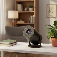 YDH-M5 Projecteur intelligent portable 500 lumens avec double Wi-Fi et projection d'écran sans fil pour téléphone portable, compatible 4K pour usage intérieur