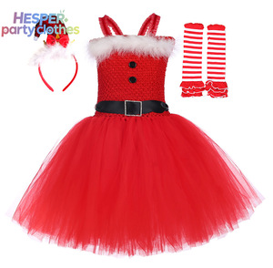 Vestido de Tutú Navideño de Santa Claus HESPER para Disfraces Navideños, Vestidos de Princesa Reno, Ropa de Año Nuevo para Niños - Product Image 1