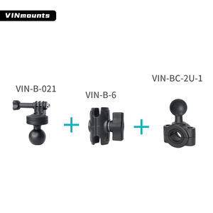 VINmounts soporte de aluminio para manillar de motocicleta, soporte para bicicleta ajustable 360° compatible con GoPro Hero - Product Image 5