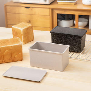 रोटी बेकिंग पैन वर्ग मिनी एल्यूमीनियम मिश्र धातु गैर स्टिक कोटिंग टोस्ट ब्रेड बॉक्स आयताकार पल्लमन लोफ टिन रोटी टोस्ट मोल्ड - Product Image 1