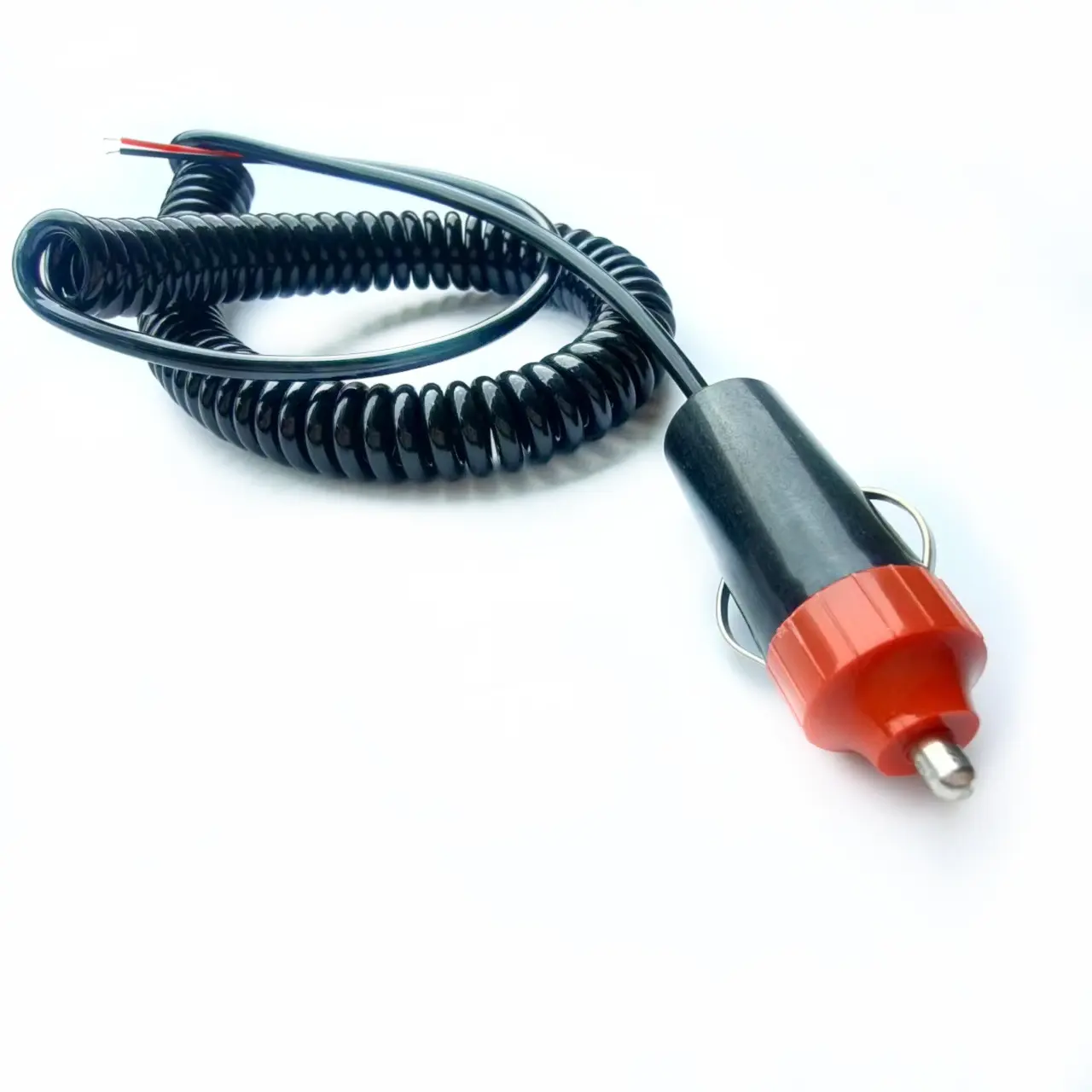 Red Head 12V Cigarette Lighter Plug Black Sprial Wire with Multiple Specifications Car Socket Wires Cables   Assemblies