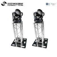 Torre de Iluminación Profesional con Soporte de Truss de 6.5 Pies para Luces Móviles con Tela Negra/Blanca