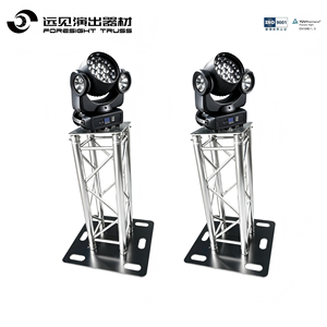 Torre de Iluminación Profesional con Soporte de Truss de 6.5 Pies para Luces Móviles con Tela Negra/Blanca - Product Image 1