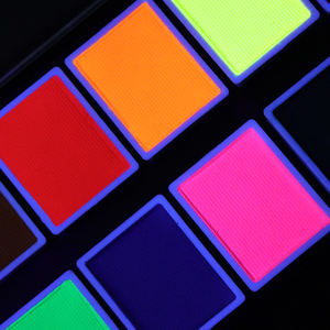 Paleta <span class=keywords><strong>de</strong></span> Pintura Facial Acrílica Profesional, Lavable <span class=keywords><strong>con</strong></span> Agua, No Tóxica, 12 Colores, Pintura Corporal Fluorescente UV <span class=keywords><strong>de</strong></span> Neón, Venta al por Mayor GP - Product Image 6