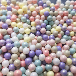 No-Hole 8mm 10mm 12mm 14mm runde Acryl Macaron Dispersion perlen Lose birnenförmige helle Farbe DIY Perlen Zubehör - Product Image 4