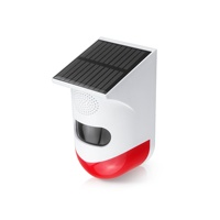 Alarme murale WiFi PIR solaire intelligente Tuya haute sensibilité, étanche, avec alerte sonore et lumineuse, compatible 433Mhz PST-CT80WR