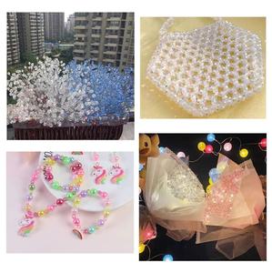 Perline Ingrosso in Plastica Acrilica 500g/Busta 6mm 8mm 10mm Perline Sfaccettate Trasparenti Cristalli Acrilici Pendenti per Creazione Borse - Product Image 6