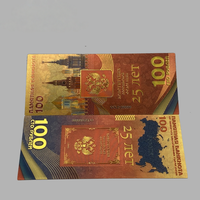 Billet de banque euro antique en feuille d'or 24 carats, support en plastique, cadeaux du Nouvel An, gravure élégante, technique de métal plaqué or