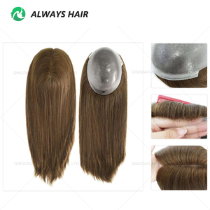 All Polyskin Chinese Remy Hair 16 pulgadas <span class=keywords><strong>Natural</strong></span> Straight Woman Tupé Hairpiece - Product Image 5