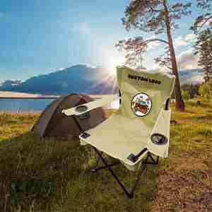 Silla de Camping Plegable de Acero Inoxidable, Impermeable, para Pesca y Playa - Product Image 1