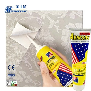 Colle adhésive transparente en tube pour réparation de papier peint anti-ondulation, forte adhérence, pour papier pur, non tissé, PVC, soie, usage construction - Product Image 1