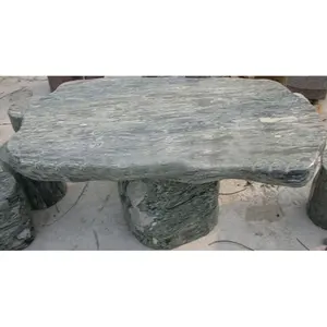 가정 정원 테이블과 의자 자연적인 돌 테이블과 벤치 옥외 테이블과 의자 세트