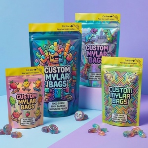 Food Safe Smell Proof Child Resistant 3.5g Cali Style Mylar Baggies Custom Printed Matte Finish Small Order for Supplement - Product Image 2
