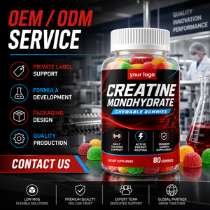 Gummies de créatine monohydrate à haute puissance 5000 mg, sans sucre, véganes, certifiées GMP, marque privée OEM, pour la force musculaire et l'énergie - Product Image 2