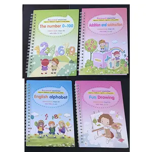 Customized Children Print Hand Writing Books Calligraphy Tracing Magic Practice Copybooks Reusable English Practice Copybooks