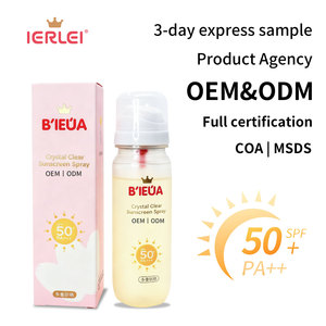 Spray solaire IERLEI OEM, marque privée, SPF 50+, blanchissant, hydratant, imperméable, protection solaire pour la peau, le visage et le corps - Product Image 1