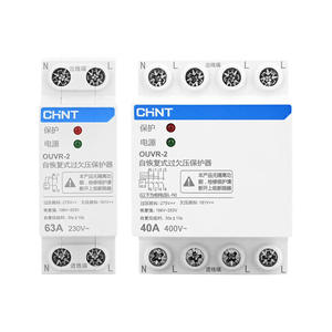 Interruptor de Circuito Chint OUVR-2 40A 63A, Protector de Sobretensión/Subtensión de CA con Reinicio Automático, LED, Entrada Inferior, Salida Superior, 1P+N 3P+N - Product Image 1