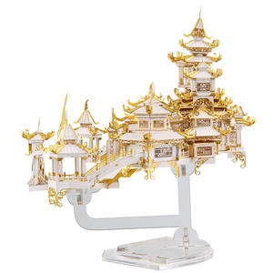 <span class=keywords><strong>Piececool</strong></span> le Palais de la Lune, puzzle en métal <span class=keywords><strong>3D</strong></span>, mythologie chinoise, architecture, modèle de légende lunaire pour collectionneurs, adultes ou enfants - Product Image 4