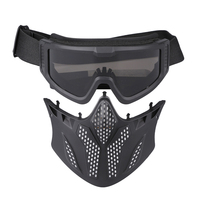 Écran facial complet de protection tactique pour le tir, en polycarbonate de 3,1 mm d'épaisseur, anti-buée, anti-impact
