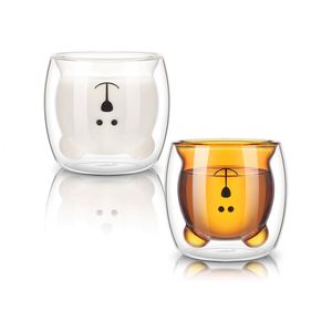 Wholesale Handmade Transparent <b>Double</b> <b>Wall</b> Classic Eco-Friendly Borosilicate Glass Coffee <b>Mug</b> with Hand Grip 250ml - Product Image 1