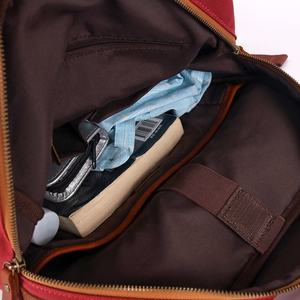 CHANGRONGカスタムビンテージユニセックス旅行ハイキングラップトップバックパック多機能ポリエステル男性女性用レザーキャンバスバックパック - Product Image 5