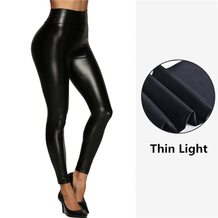 Shiny leather black