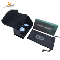Prix de gros usine OEM, étui à lunettes de soleil et de vue pliable magnétique, design tendance, avec logo personnalisé imprimé, boîte cadeau