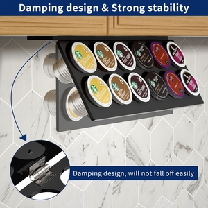 Organizador de Cápsulas de Café Acrílico para Debajo del Estante, Soporte para 12 Cápsulas K-Cup, Estante para Gabinete de Cocina - Product Image 3