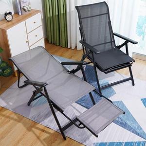 Silla Plegable Reclinable para Exteriores con Reposapiés Extensible, Silla de Patio Transpirable de Malla Teslin para Balcón - Product Image 3