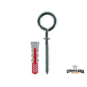 Fischer Duopower 6/3 tacos con tornillo de ojal cerrado (25 uds) - Product Image 3