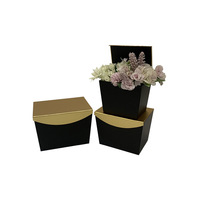 Boîtes d'emballage de fleurs de mariage de luxe en gros à bas prix, boîte à fleurs ronde en forme de chapeau