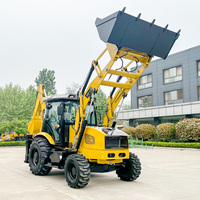 Mesin penggali Backhoe traktor pertanian retro Mini 4x4 Backhoe mesin Diesel CE Epa baru