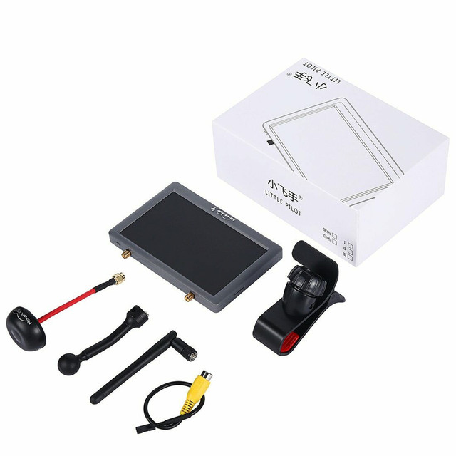 Hawkeye Little Pilot 4 5.8G 48CH Diversity Dual 5inch 800X480 700LUX Built-in DVR Monitor for RC Drone Vehicle