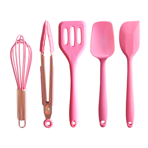 5 Pieces Small Kits High Temperature cooking set for real cooking Silicone Kids Baking Set With Silicone Handle