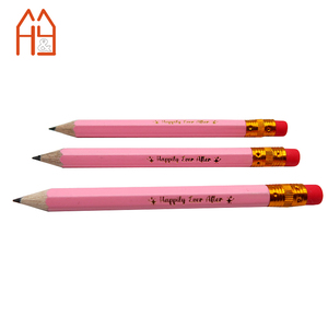 Rosa 4 "matite 5 pz Set ergonomico HB grado per studenti Kawaii scuola forniture matite corto Golf - Product Image 3