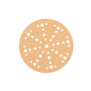 Kunden spezifische Größe 49 Löcher Gelb <span class=keywords><strong>Aluminium</strong></span> oxid Schleifpapier Schleifpapier Scheibe P60-P800 Körnung OEM für Auto Metall Holz Schleifen Polieren - Product Image 2