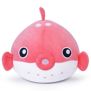 Vente en gros Peluches molles unisexes d'animaux de la mer, <span class=keywords><strong>dauphin</strong></span>, phoque, baleine, poisson-globe, douillette en coton PP, doublure en maille pour anniversaire - Product Image 2