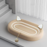 Planche à gratter écologique pour chat en sisal Jouet pour animaux de compagnie Bac à litière surdimensionné Corde de chanvre Grattoir de lit pour chat