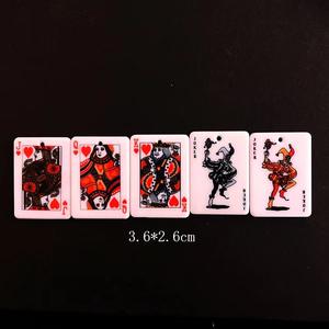 King Queen Jack <span class=keywords><strong>Joker</strong></span> Résine breloques accessoires Acrylique cartes à jouer pendentif DIY boucles d'oreilles Porte-clés pendentif matériel avec trous - Product Image 3