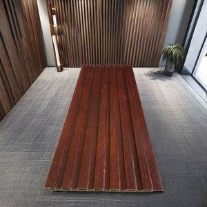 Panneau TV cannelé rainuré étanche pour la décoration intérieure Villas d'un an Emboîtement <span class=keywords><strong>facile</strong></span> Rustique en bois WPC Plastique Mur <span class=keywords><strong>Bambou</strong></span> - Product Image 2