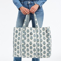 Sac fourre-tout matelassé en coton surdimensionné pour femme, motif imprimé bonbons, avec fermeture éclair, design personnalisé, multicolore, vente en gros