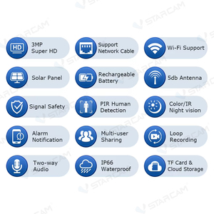 <span class=keywords><strong>Vstarcam</strong></span> ระบบกล้องวงจรปิดไร้สาย E30-4ระยะไกลไร้สาย3MP ชุด nvr แบตเตอรี่ขับเคลื่อนกล้องวงจรปิดชุดกลางคืนสีเต็มรูปแบบ - Product Image 2