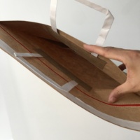 100% sacs de courrier en papier kraft biodégradables 125gsm avec poignée/100% sac en papier express et à provisions recyclable avec poignée