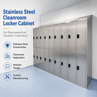 Armoire de rangement modulaire en acier inoxydable pour salle blanche, avec serrure numérique, pour laboratoire pharmaceutique, hôpital et vestiaire