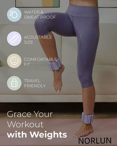 Lestes de cheville en silicone personnalisables avec logo, 1 lb, 2 lb, légers et confortables pour femmes, fitness à domicile, vente en gros - Product Image 6