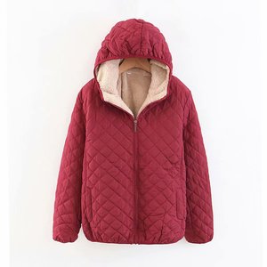 TONGYANG New Winter abbigliamento <span class=keywords><strong>donna</strong></span> giacca in <span class=keywords><strong>pile</strong></span> con cappuccio giacca di base cappotti a maniche lunghe capispalla Casual con cerniera corta - Product Image 6