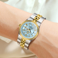 BINBOND 2026 NUEVO B5353L Reloj de Cuarzo para Mujer, Resistente al Agua, Luminoso, con Fecha, Correa de Acero Inoxidable, Relojes de Pulsera para Mujer