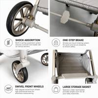 Poussette Bébé Tout-Terrain Haut de Gamme avec Siège Réversible, Suspension Indépendante, Frein à Une Touche, Système de Voyage Pliable, Vente en Gros OEM